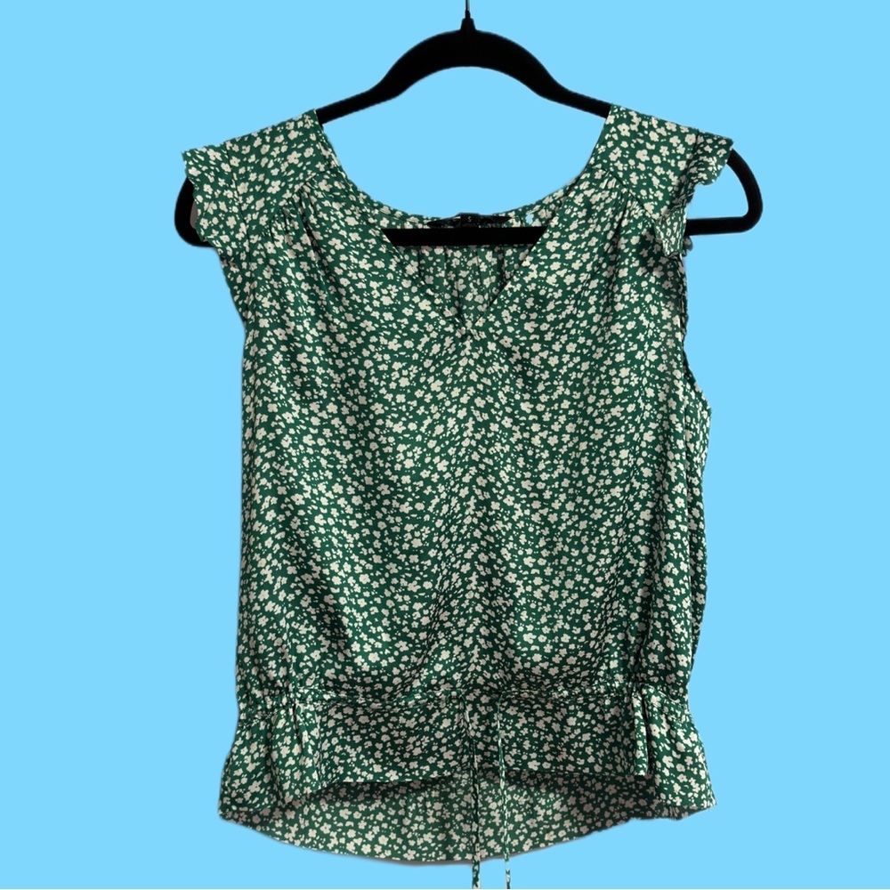 Green Ditzy Floral Tank